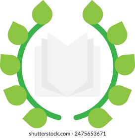 World Book Day School Icon Vector Flat Illustration