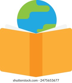World Book Day School Icon Vector Flat Illustration