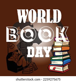 world book day slogan tee graphic typography for print t shirt illustration vector art 