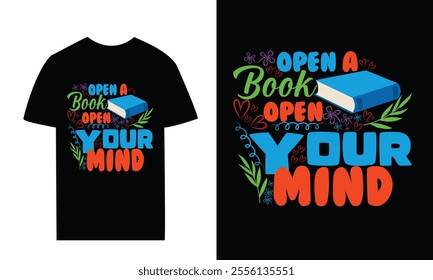 World Book Day" T-shirt Design . Celebrate world book day.Kindness,Motivational,Inspirational,Kind Vibes free Vector.