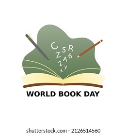 world book day vector illustration 