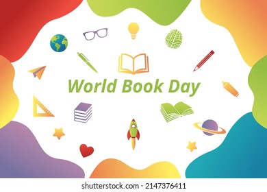 World Book Day Vector Illustration Background