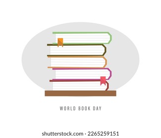 World book day, vector illustration