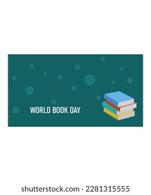 World Book Day vector illustration for greeting card, poster and banner