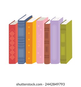 World Book Day. Vector illustration with books on a white background.