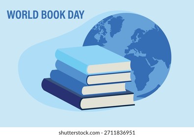 World book day vector illustration