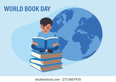 world book day vector illustration
