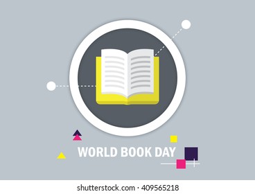 World book day vector illustration. EPS 10