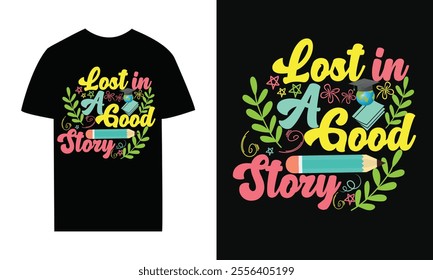 World Book Day vector t shirt design and world book day free Vector,lettering illustration man woman book lover.