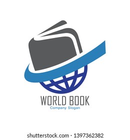 World book with globe.vector EPS 10