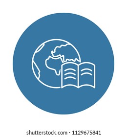 world book icon. Element of books and magazines icons for mobile concept and web apps. Badge style world book icon can be used for web and mobile apps on white background