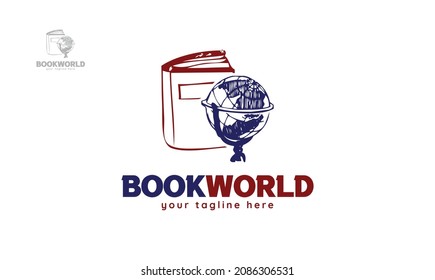 World book logo design. vector