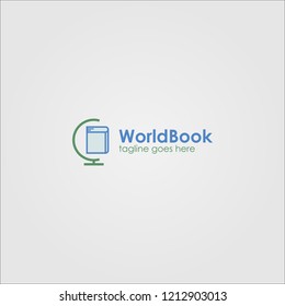 World Book Logo Template Design