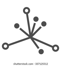 World Boom vector icon. Style is flat gray symbol, rounded angles, white background.