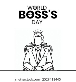 world boss day in october line art. . Businedd ideas. Leader talking. Grumpy boss. Concerned Colleague. Boss' day. Illustration, Eps