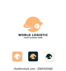 World Box Logistic Logo Design, Cargo, Express, Export, Delivery