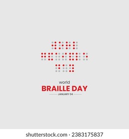 World Braille Day. Braille Day background vector illustration. 