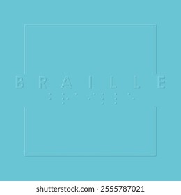 World Braille Day to celebrate on January 4th. Bold text and braille dots with a soft embossed style that is almost invisible on light blue background.