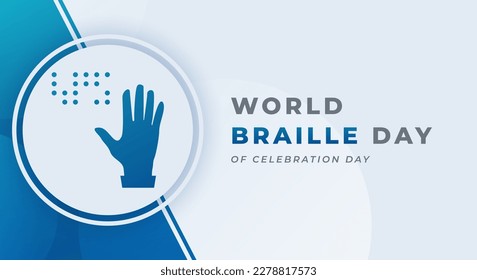 World Braille Day Celebration Vector Design Illustration for Background, Poster, Banner, Advertising, Greeting Card