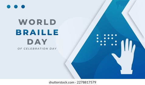 World Braille Day Celebration Vector Design Illustration for Background, Poster, Banner, Advertising, Greeting Card
