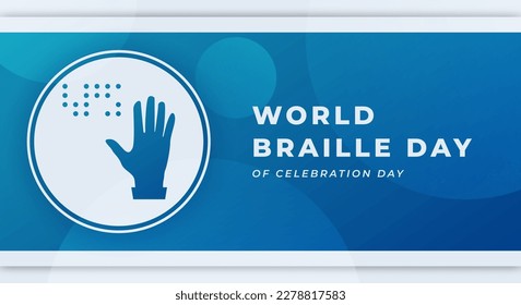 World Braille Day Celebration Vector Design Illustration for Background, Poster, Banner, Advertising, Greeting Card