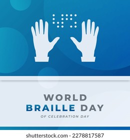 World Braille Day Celebration Vectordesign Illustration für Hintergrund, Poster, Banner, Werbung, Grußkarte
