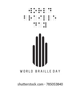 World Braille Day. Louis Braille. Braille Day Vector Illustration Eps 10