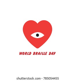 world braille day. Louis braille. braille day vector illustration eps 10
