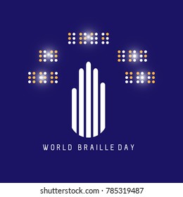 world braille day. louis braille. braille day vector