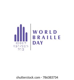 World Braille Day. Louis Braille Vector Illustration Eps 10