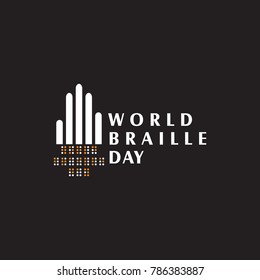 World Braille Day. Louis Braille Vector Illustration Eps 10