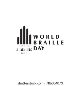 World Braille Day. Louis Braille Vector Illustration Eps 10