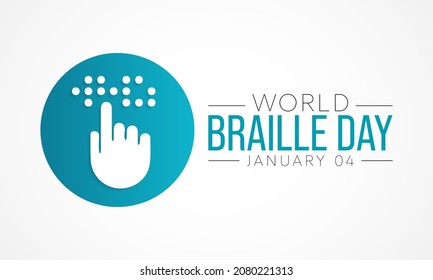 El 4 de enero se celebra el Día Mundial de Braille todos los años. Ilustración del vector