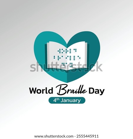 World Braille day is observed every year on January 4. Vector illustration design Concept for Poster, Banner, Post, Flyer, Card, Cover. Braille Alphabet.