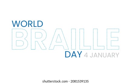 World Braille Day. World Braille Day on January 4th Vector