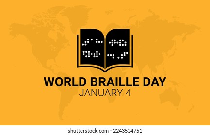 World Braille Day on January 4th, World Braille Day international holiday, World Braille Day.