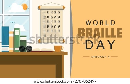 World Braille Day Poster. Reading room