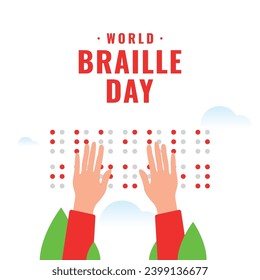 World Braille Day Vector Design Illustration
