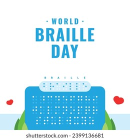 World Braille Day Vector Design Illustration