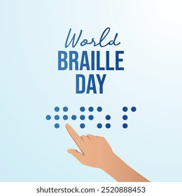 World Braille Day vector design template good for celebration usage. World Braille Day design. flat design. eps 10.