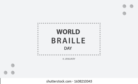 World Braille Day. Vector illustration background