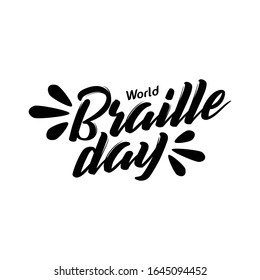 World braille day vector illustration