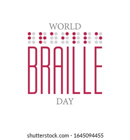 World braille day vector illustration