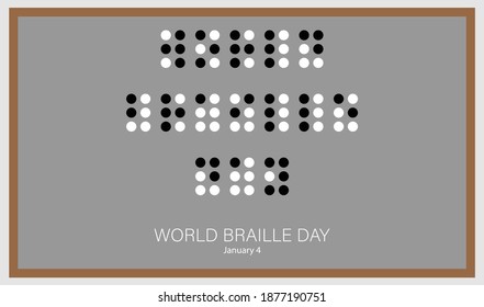 World Braille Day vector illustration January 4.