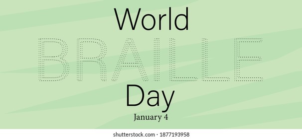 World Braille Day vector illustration January 4.