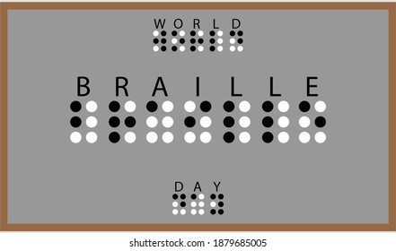 World Braille Day vector illustration January 4.