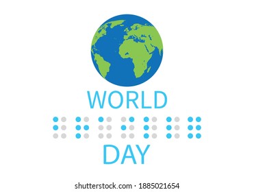 World Braille Day vector illustration January 4.