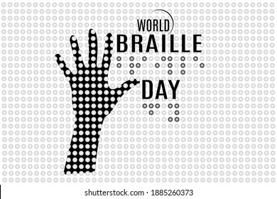 World Braille Day Vector Illustration. Suitable for greeting card poster and banner