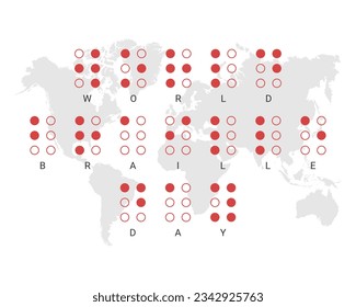 World Braille Day. Vector illustration.