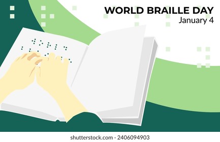 Afiche de fondo del Día Mundial de la Braille